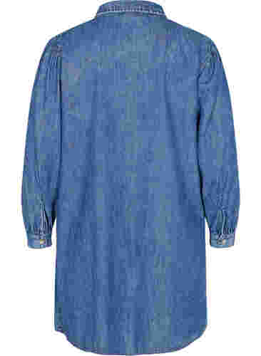 Denim shirtjurk van katoen, Dark blue denim, Packshot image number 1