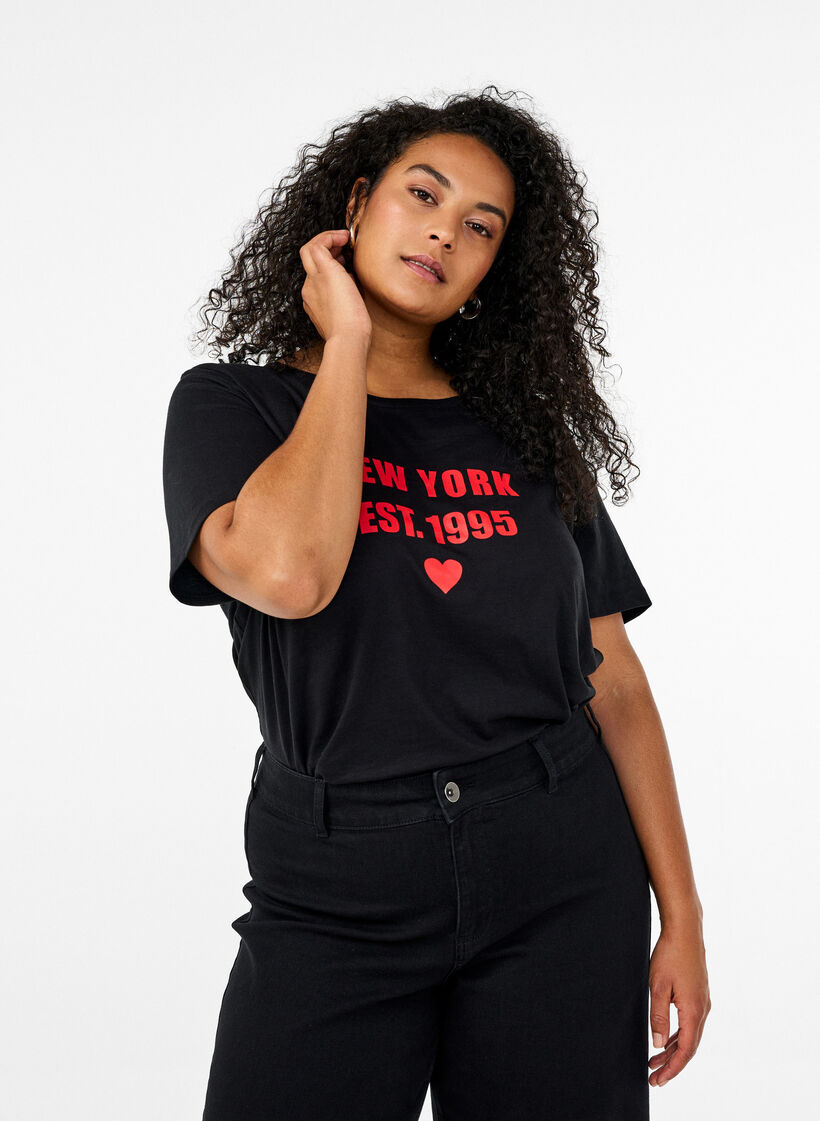 FLASH – T-shirt avec motif, Noir, Model image number 0