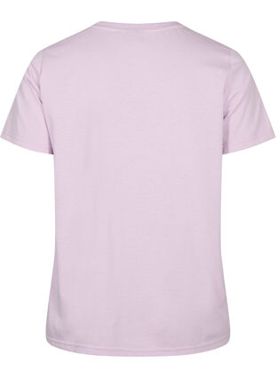 T-shirt met korte mouwen en v-hals, Lavender Frost, Packshot image number 1