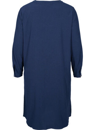 Robe chemise à manches longues , Navy Blazer, Packshot image number 1