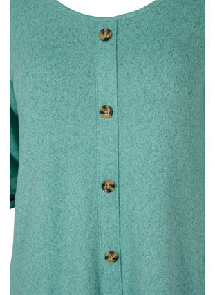 Blouse à boutons et manches 3/4, Dusty Jade Green M., Packshot image number 2