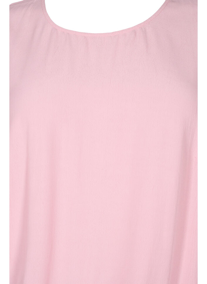 Effen viscose blouse met balloneffect, Zephyr, Packshot image number 2