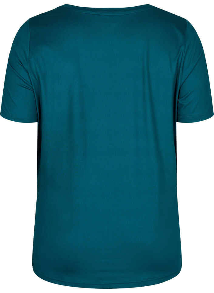 Zwangerschap sport t-shirt, Deep Teal, Packshot image number 1