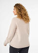 Gebreide cardigan in merinowol, Pumice Stone Mel., Model image number 1