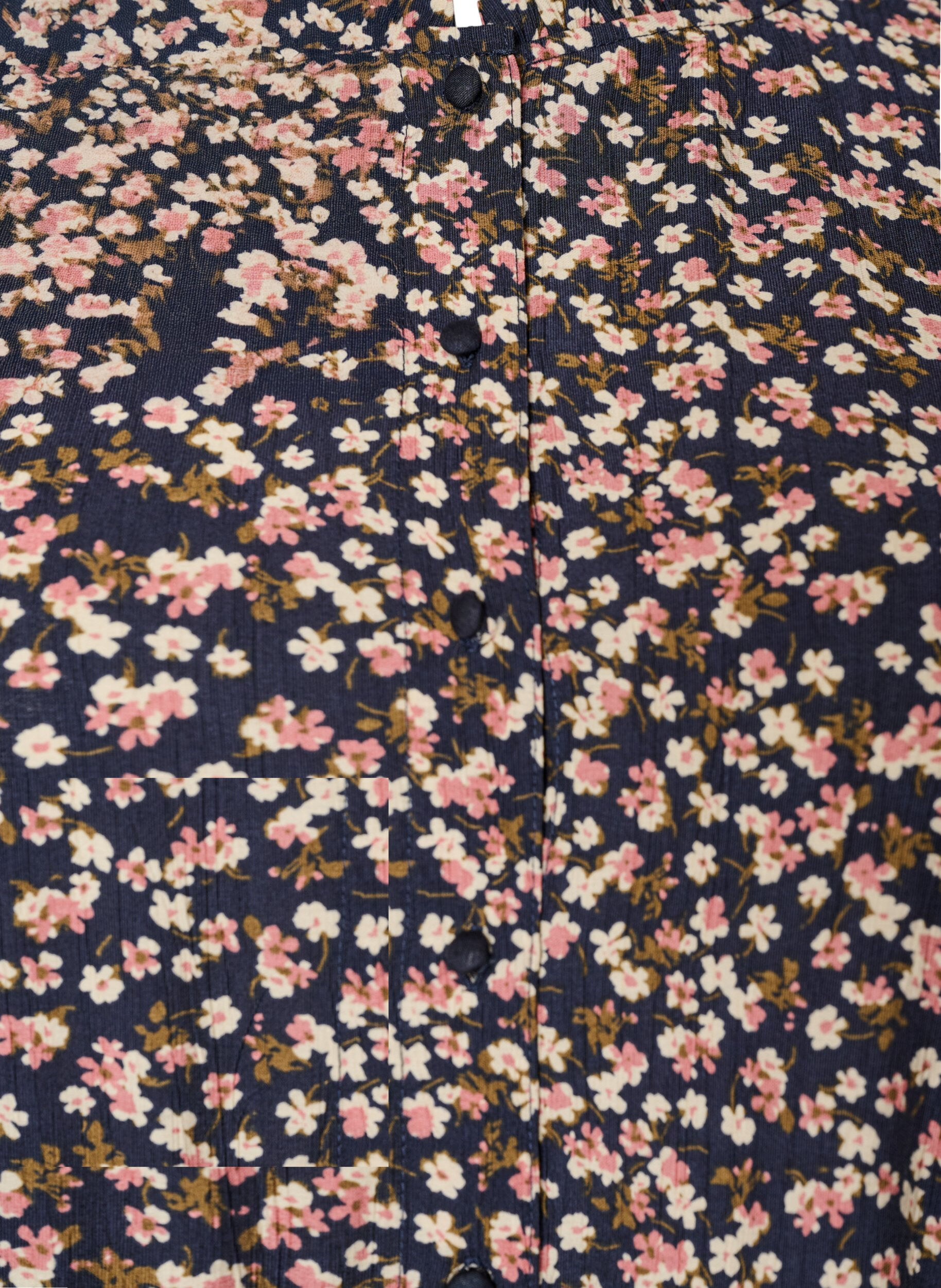 ZizziKorte viscose jurk met ruchesdetails, Blauw, Packshot image number 2