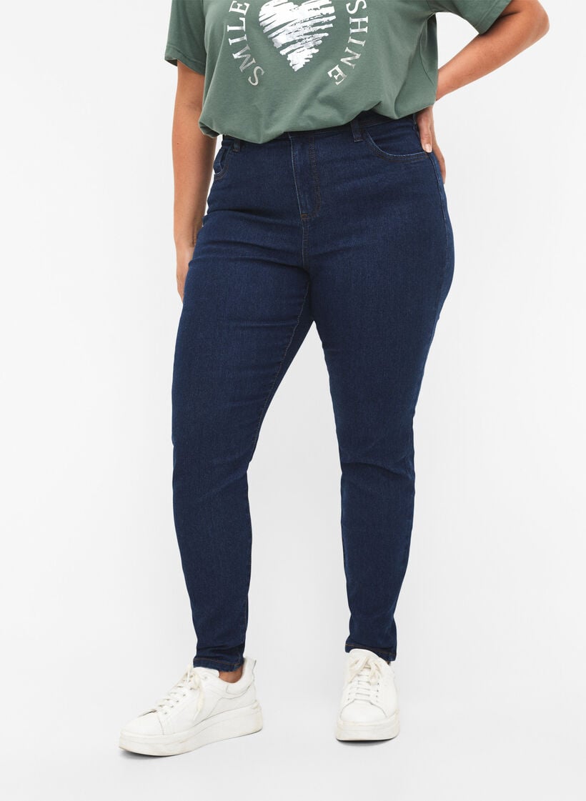 Jeans met super slanke pasvorm, Blauw, Model image number 2
