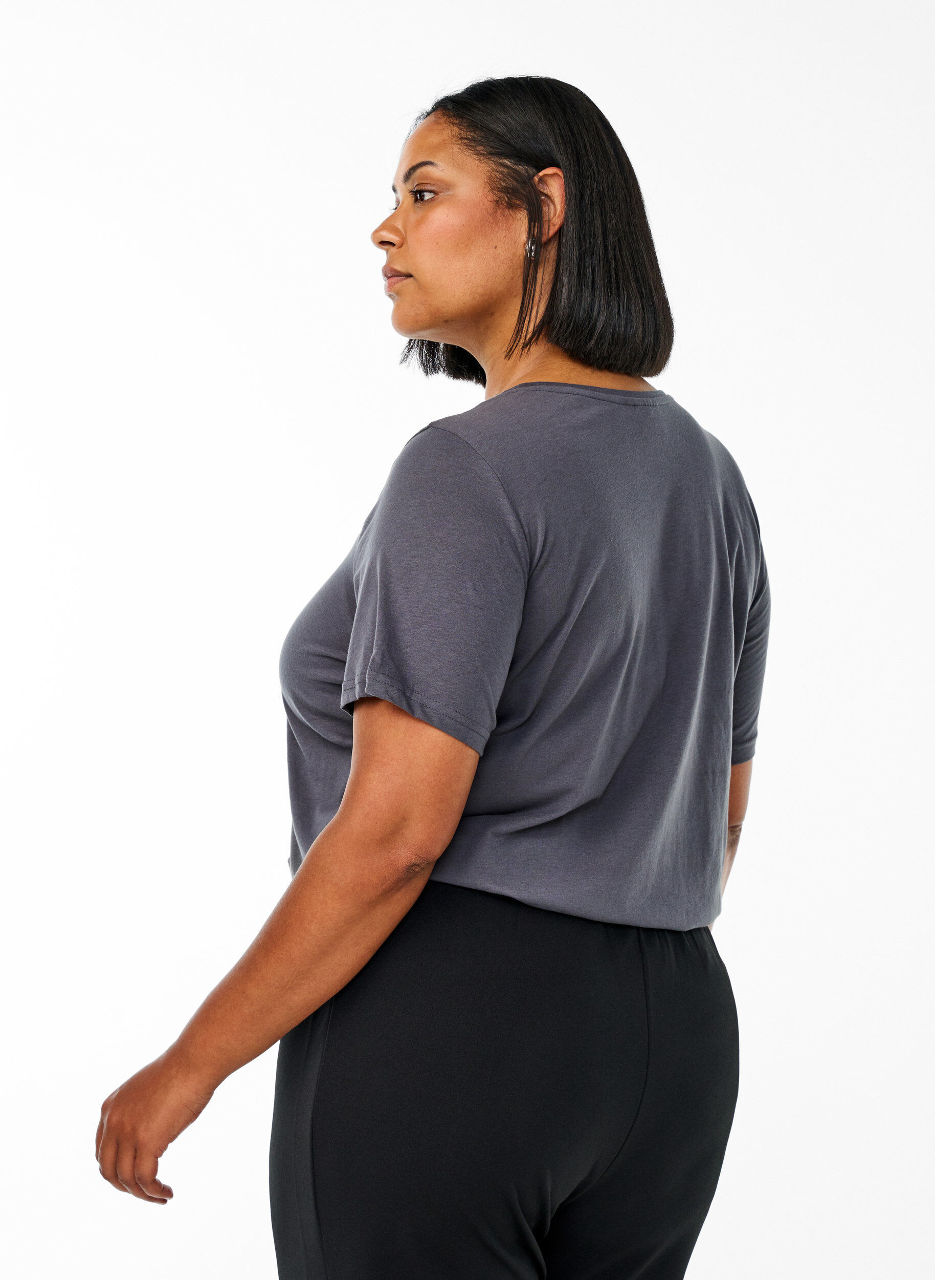 ZizziFLASH - T-shirt met motief, Grijs, Model image number 2