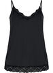 Pyjama top met kanten details, Black, Packshot image number 0