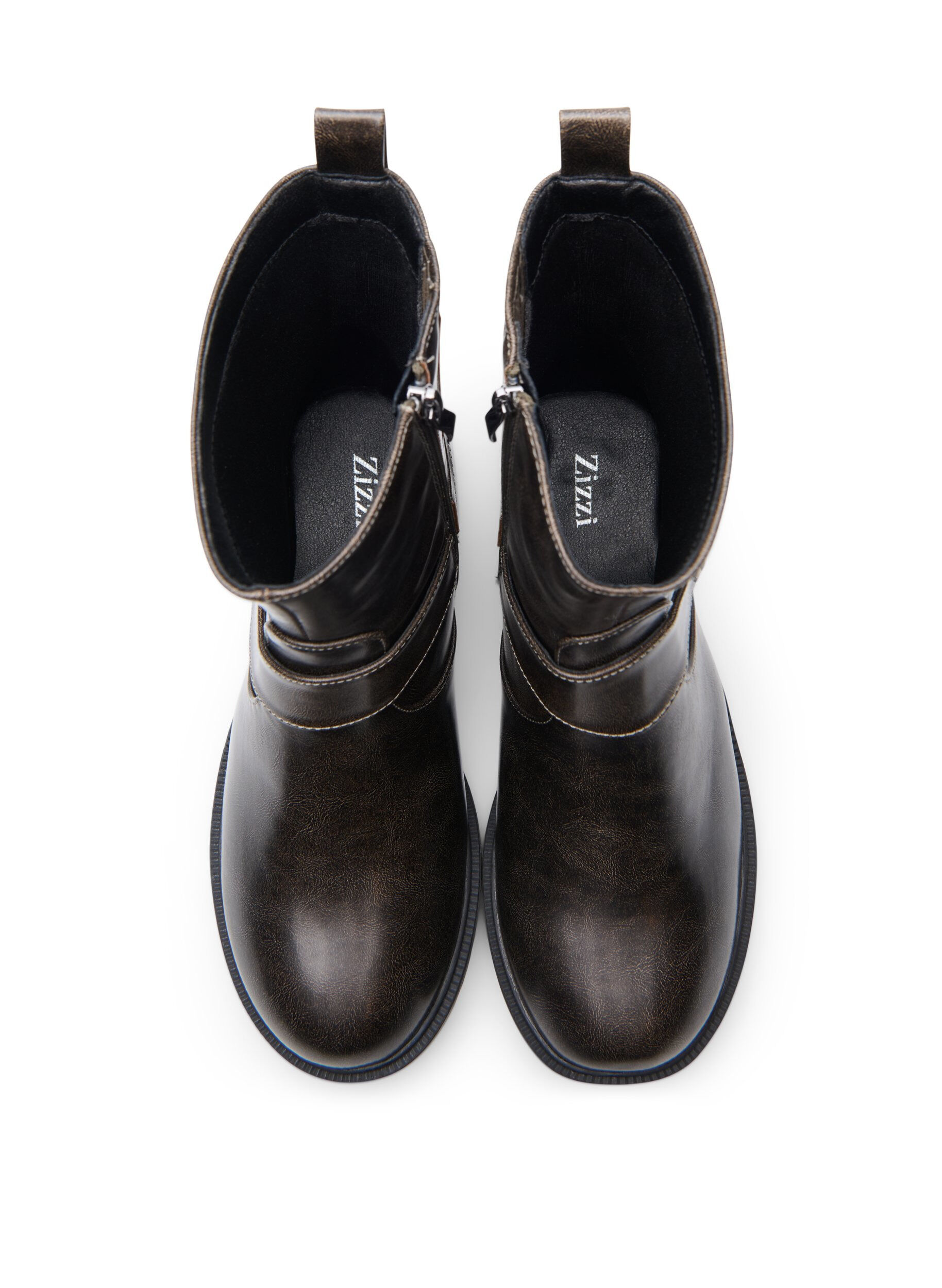 ZizziWide fit - Korte bikerlaars, Bruin, Packshot image number 2