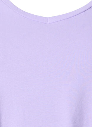 Basic t-shirt in effen kleur met katoen, Lavender, Packshot image number 2