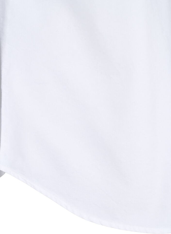 Chemise à manches longues en coton, Blanc, Packshot