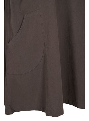 Robe à manches courtes en coton, Khaki Green, Packshot image number 3