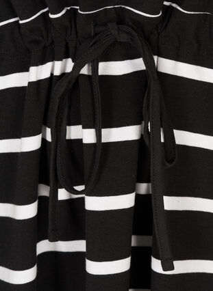 Korte jurk, Black w. white stripes , Packshot image number 3