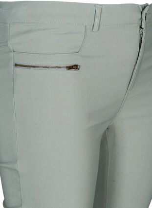 Pantalon 3/4 près du corps avec fermetures éclairs, Slate Gray, Packshot image number 2