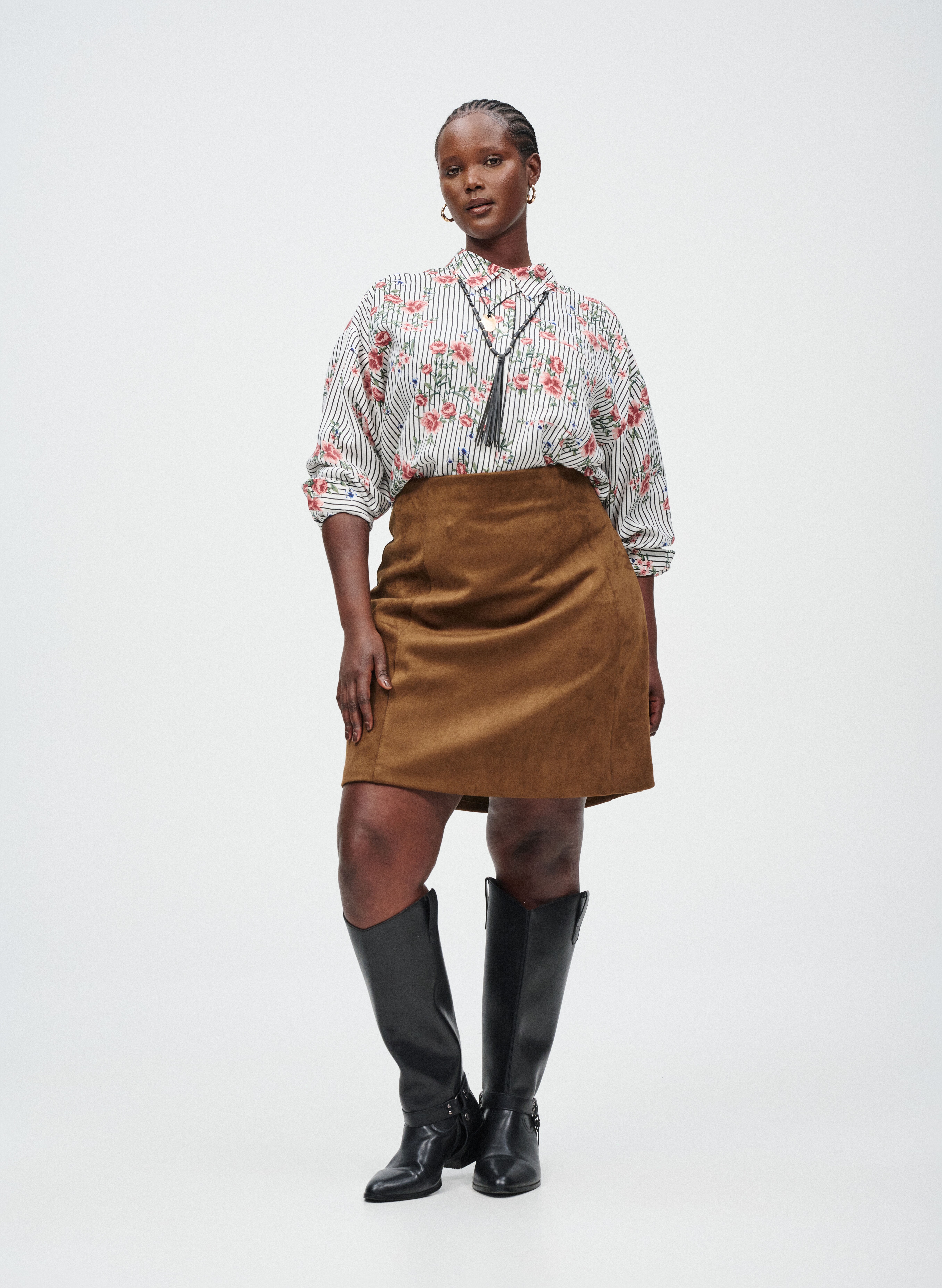 ZizziShirt met bloemenprint, , Model