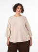 Blouse en maille avec de petits motifs brod&eacute;s, Beige, Model image number 0