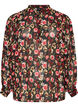 Blouse met all-overprint en korte knoopsluiting, Roze, Packshot image number 0