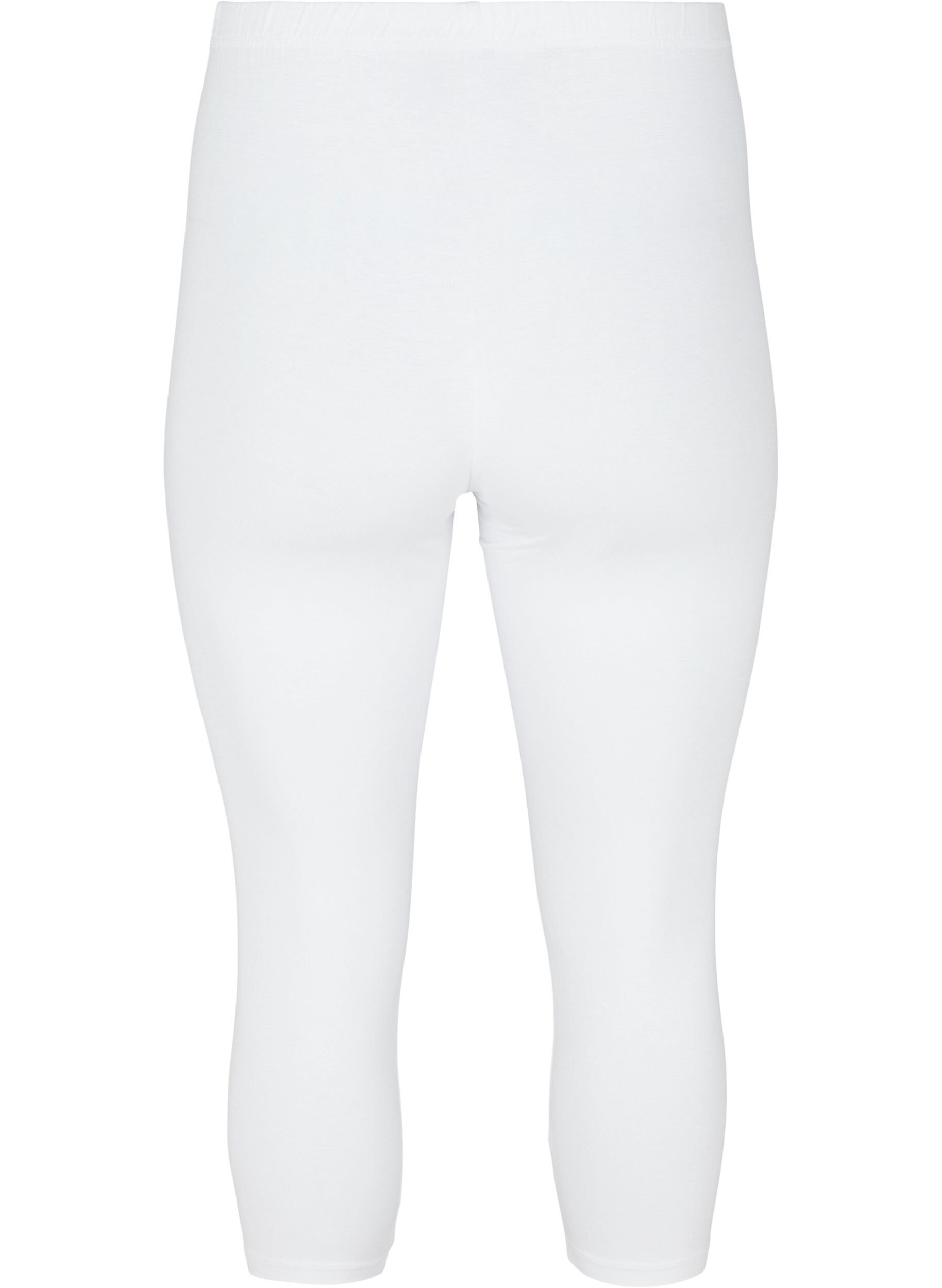 ZizziBasic 3/4 legging, Bright White, Packshot image number 1