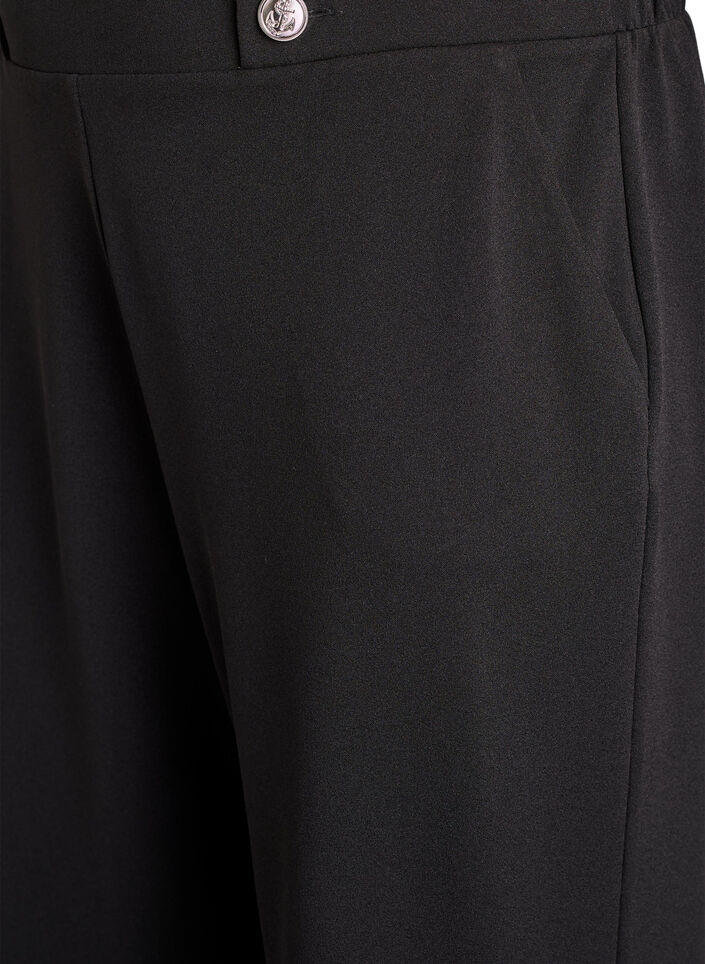 Losse broek met zakken, Zwart, Packshot image number 2
