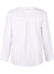 Katoenen blouse met broderie anglaise en 3/4 mouwen, Bright White, Packshot image number 1