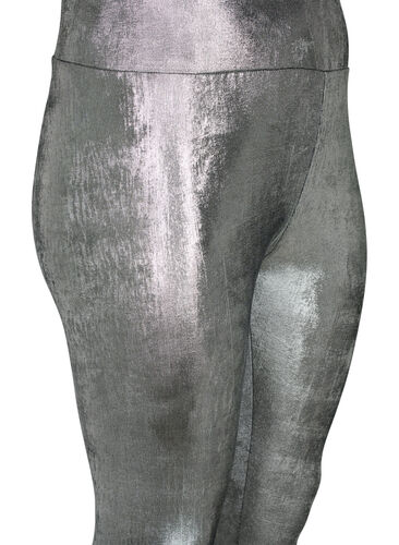 Leggings argentés taille haute, Dark Silver, Packshot image number 2