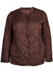 Veste matelass&eacute;e avec boutons-pression et col rond, Marron, Packshot image number 0