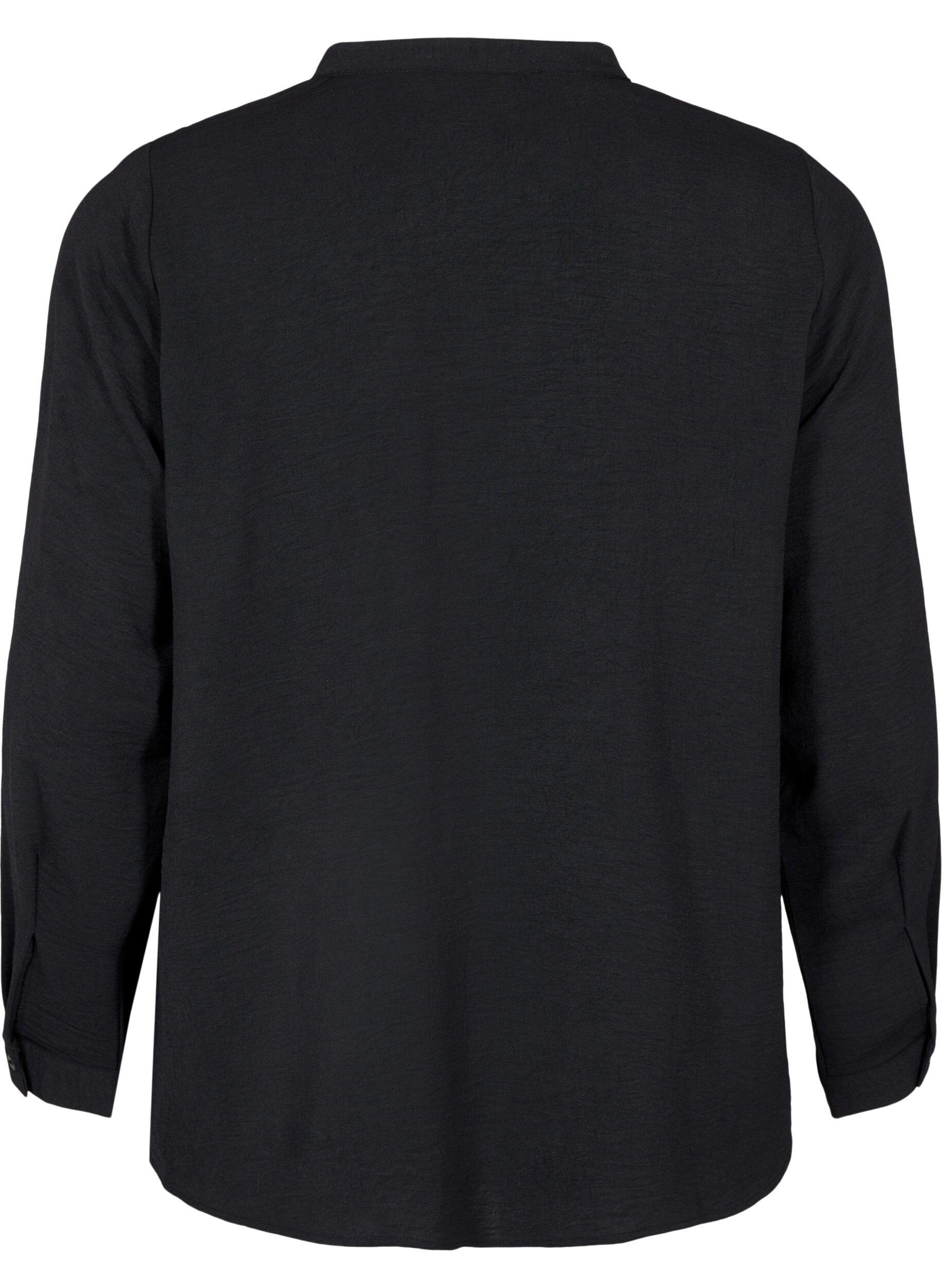 ZizziBlouse met lange mouwen en V-hals, Black, Packshot image number 1