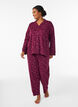 Katoenen pyjamabroek met hoge taille, Rood, Model image number 0