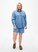 Soepelvallend denim overhemd met borstzak, Light blue denim, Model image number 3