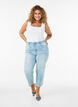 7/8 jeans met oprolbare pijpen en hoge taille, Blauw, Model image number 0