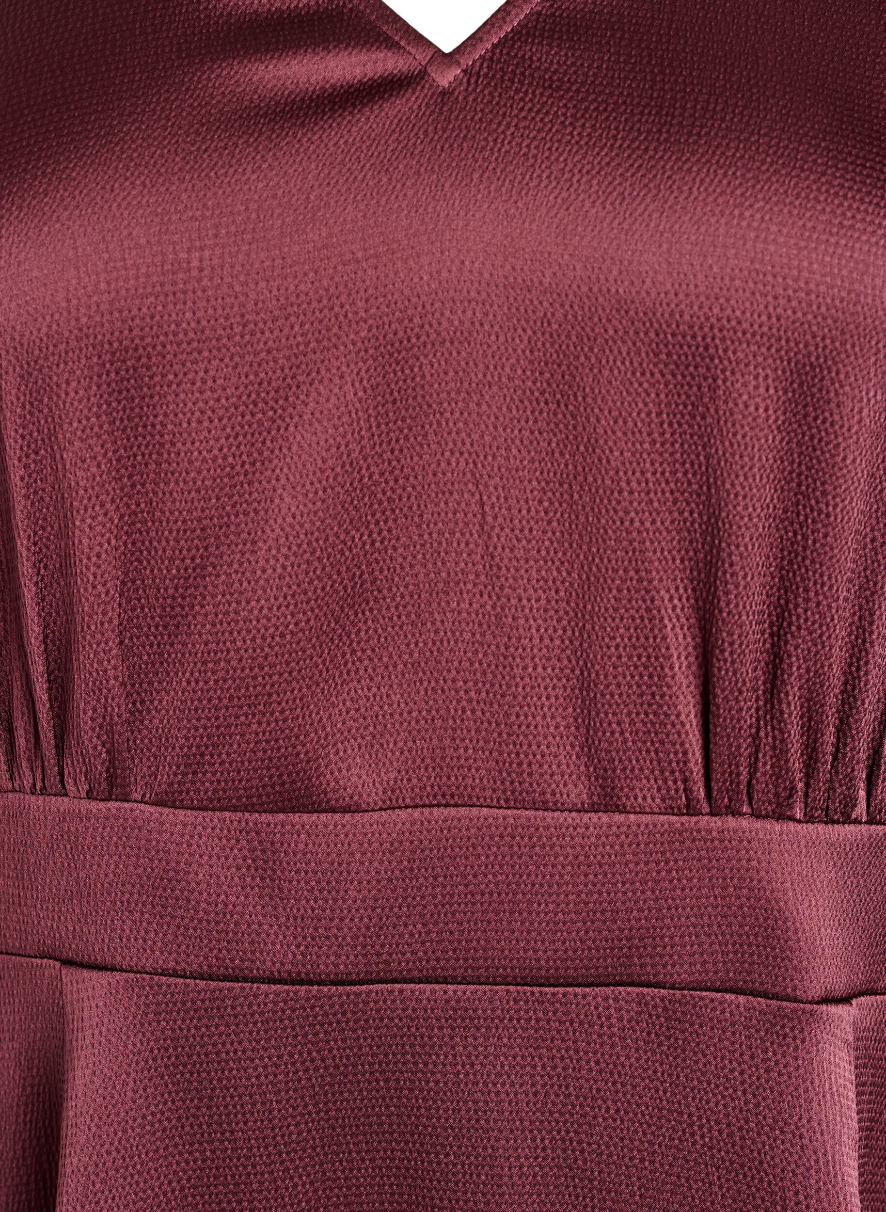 ZizziRobe de soir&eacute;e mi-longue &agrave; taille empire, Bordeaux fonc&eacute;, Packshot image number 2