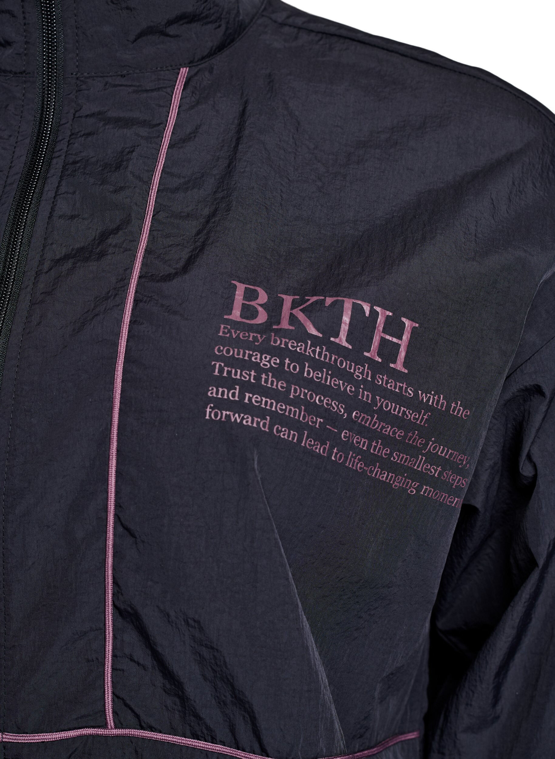 ZizziLichtgewicht jack met contrasterende biezen, Zwart, Packshot image number 2