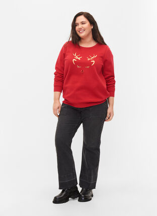 Sweat-shirt de Noël, Tango Red Deer, Model image number 2