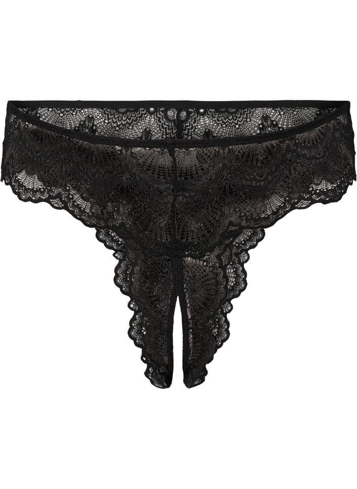 String en dentelle sans fond, Black, Packshot image number 0