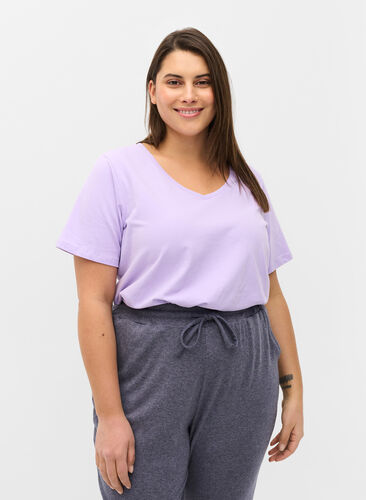 T-shirt basique, Purple Rose, Model image number 0