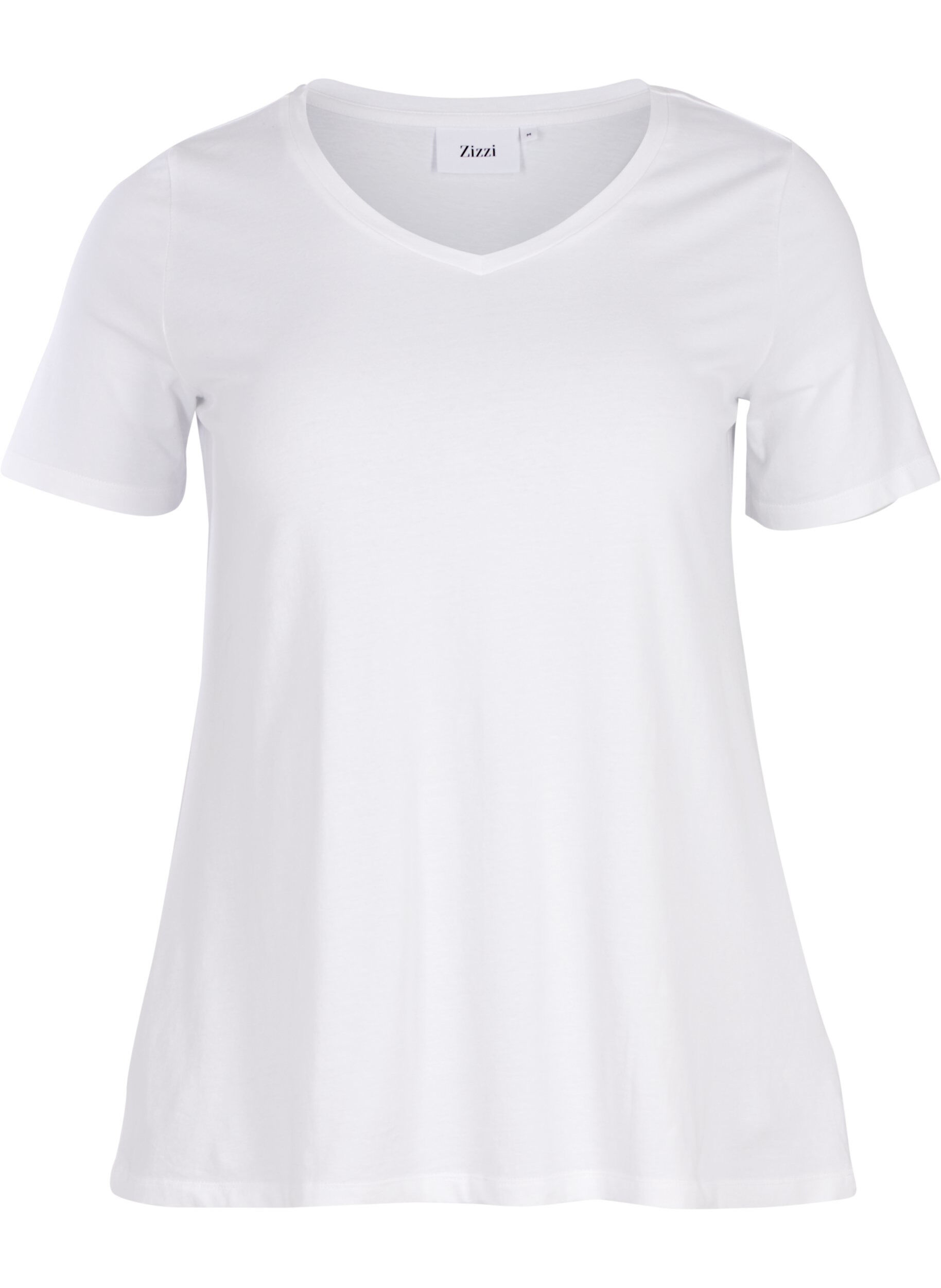 Basic t-shirt in effen kleur met katoen