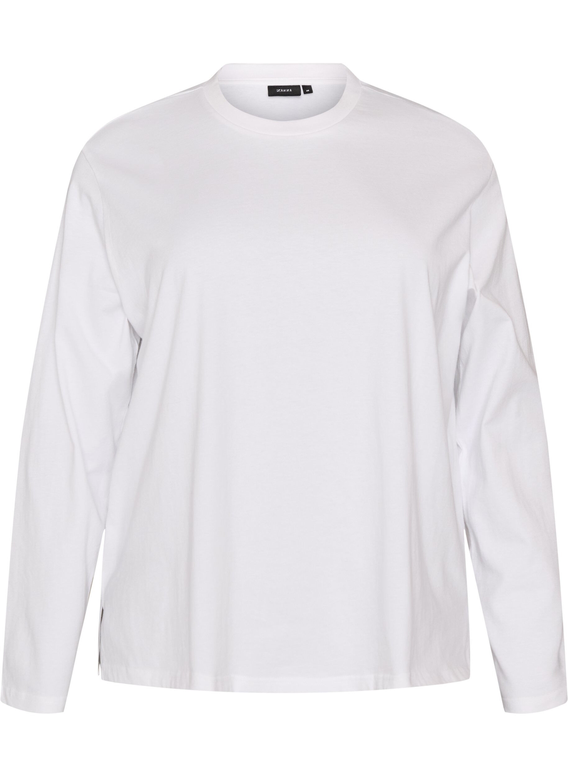 ZizziT-shirt Basic &agrave; manches longues, Blanc, Packshot image number 0