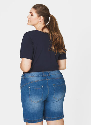 Short en jean, Light blue denim, Model image number 0