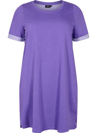 Robe-pull à manches courtes et fentes, Ultra Violet, Packshot image number 0