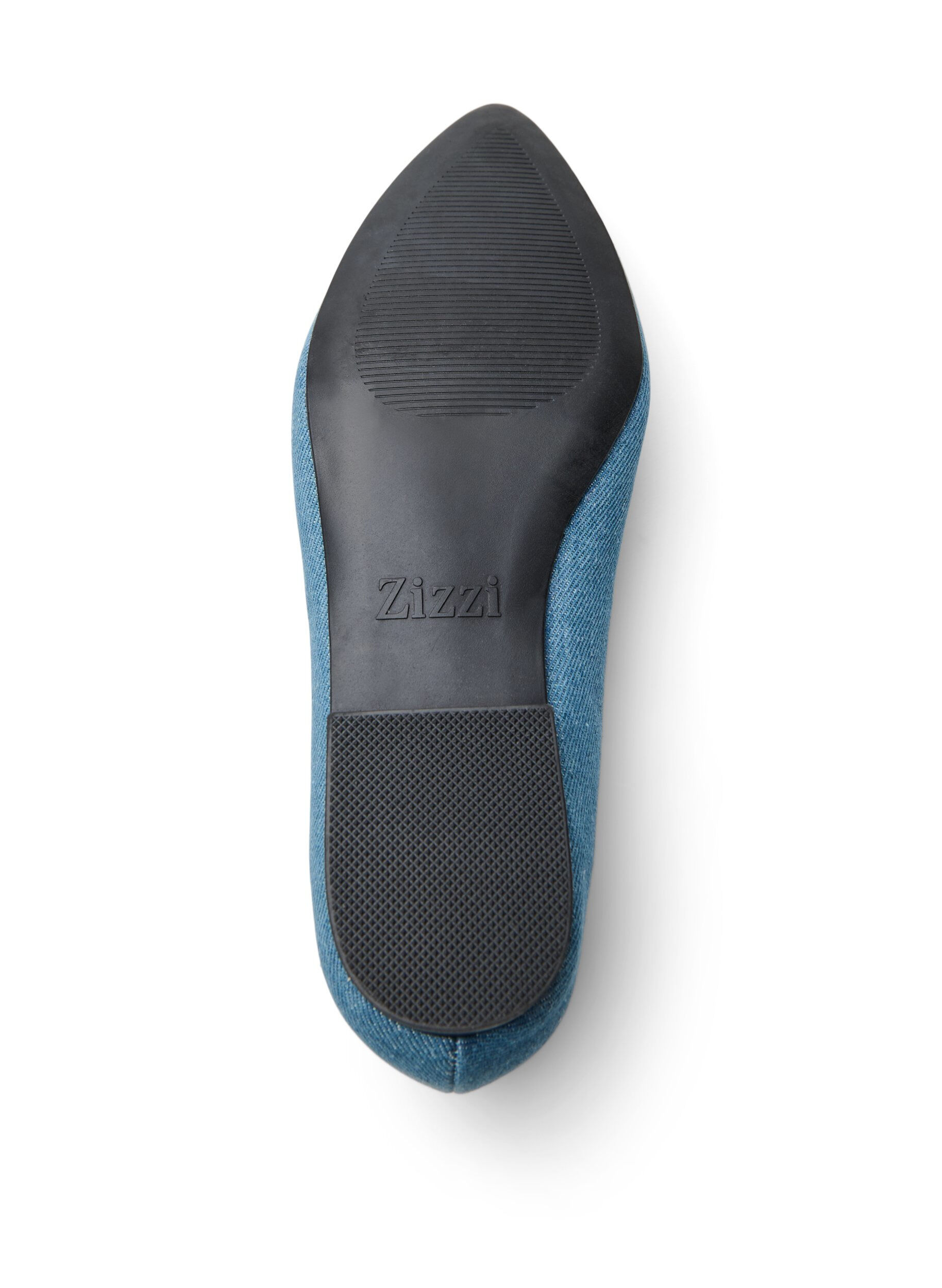 Zizzi Ballerine &agrave; lacets, Bleu, Packshot image number 4