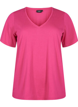FLASH - T-shirt avec col en V, Raspberry Rose, Packshot image number 0