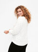 Pullover met gatenpatroon en boothals	, Cloud Dancer, Model image number 1