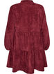 Corduroy jurk met A-lijn en opstaande kraag, Rood, Packshot image number 1