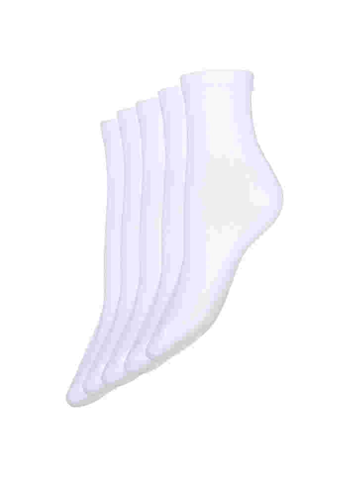Paquet de 5 chaussettes basiques, White, Packshot image number 0