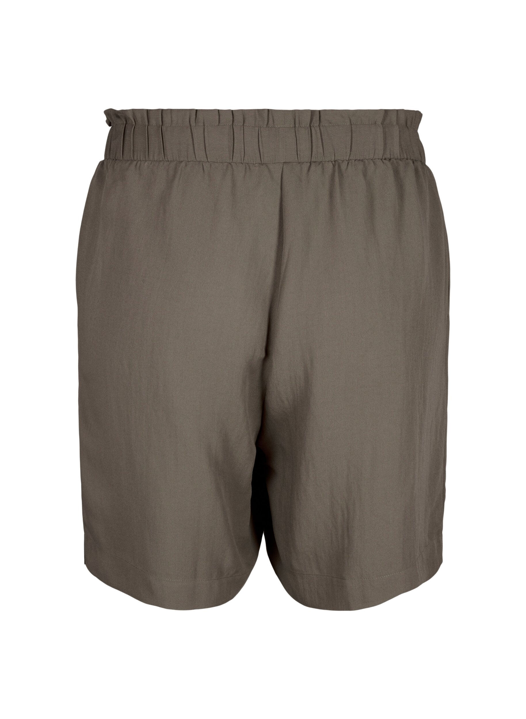 Zizzi Short ample en viscose, Chocolate Chip, Packshot image number 1