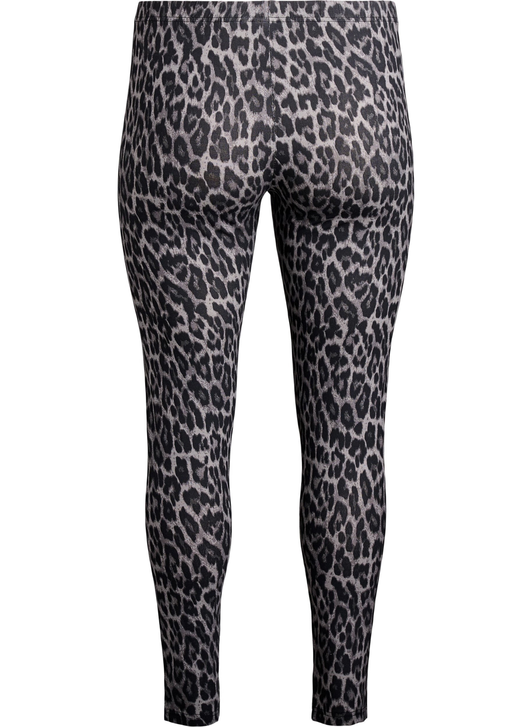 ZizziViscose leggings met zebraprint, Grijs, Packshot image number 1