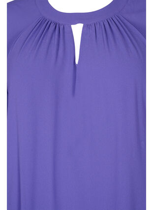 Chiffon blouse met 3/4 mouwen, Purple Corallites, Packshot image number 2