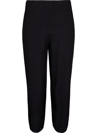Pantalon ample en viscose avec imprimé, Black, Packshot image number 1