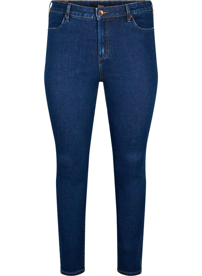 Jean Amy taille haute et coupe super slim, Bleu, Packshot image number 0