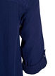 Blouse in katoenen mousseline met broderie anglaise, Blauw, Packshot image number 3